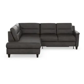sit&more Ecksofa SIT & MORE "Farö L-Form", grau (anthrazit), B:251cm H:90cm T:187cm, Sofas, Ecksofa, inklusive Federkern, wahlweise mit Bettfunktion und Bettkasten