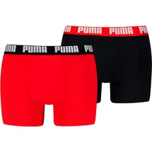 Puma Everyday Basic Boxershorts Rot/Schwarz L 2er Pack