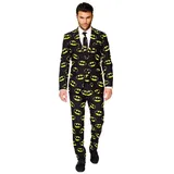 Opposuits Partyanzug Batman Kostüm Anzug - Karneval Halloween Fasching, Ausgefallene Anzüge für coole Typen schwarz 60