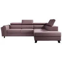 Luxusbetten24 Schlafsofa Designer Sofa Kira, mit Schlaf- und Klappfunktion rosa