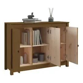 vidaXL Sideboard Honigbraun 100x35x74 cm Massivholz Kiefer