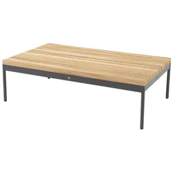 4Seasons Taste Sakura Kaffee-Tisch Antrazit Teak-Lattung 120x70x35 cm