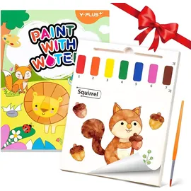 yplus Wasserfarben Malbuch 20 Seiten Tiermuster