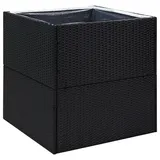 vidaXL Pflanzkübel 80 x 80 x 80 cm Schwarz