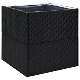 vidaXL Pflanzkübel 80 x 80 x 80 cm Schwarz