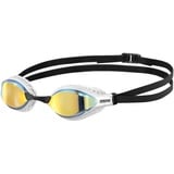 arena Airspeed Mirror Anti Beschlag Unisex Wettkampf Schwimmbrille für Erwachsene, Schwimmbrille mit Breiten Gläsern, UV-Schutz, 3 Austauschbaren Nasenstegen, Air-Seals Dichtungen