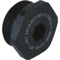 Kaiser Verschlussschraube 6-kt. Kunststoff Schwarz RAL 9005 mit O-Ring