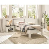 99rooms Woodsher Schlafzimmerset Pinie Weiß Anthrazit