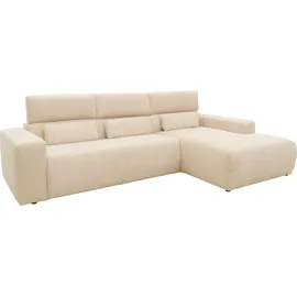 DOMO collection Eckcouch Cord 2-Sitzer Beige