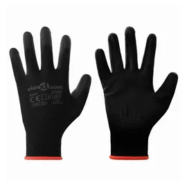 vidaXL Arbeitshandschuhe 12 pcs Schwarz 7 / S Polyester