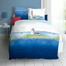 KAEPPEL Lighthouse Marine Blau 155 x 220 cm + 80 x 80 cm