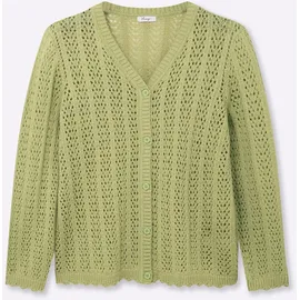 sheego Strickjacke in Grün 52/54
