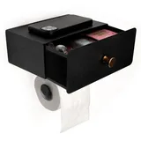 Belle Vous Toilettenpapierhalter Belle Vous Klopapierhalter ohne Bohren - Toilettenpapierhalter ohne (1-St) schwarz