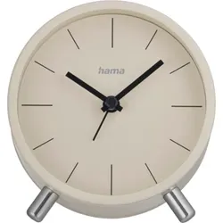 Hama Funkwecker Flores analog ohne Ticken, grau/beige   222229