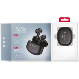 forcell F-AUDIO drahtloser / bluetoothfähiger Stereo-Kopfhörer TWS CLEAR Sound schwarz - Schwarz