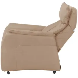 Hukla Relaxsessel Pascal Leder 77 x 115 x 90 cm Beige elektrisch, drehbar