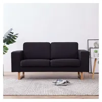 VidaXL 2-Sitzer-Sofa Stoff Schwarz