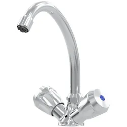 Waschtischarmatur STIEBEL ELTRON "MAZ", silber (verchromt), B:17cm H:9cm T:21,5cm, Armaturen