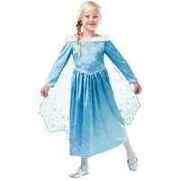 Die Eiskönigin, Elsa-Kinder-Karnevalskostüm, Deluxe Modern L (7-8 años) blau
