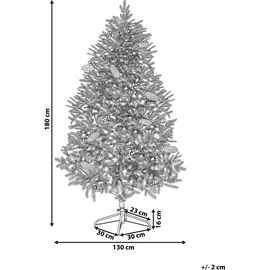 Beliani Weihnachtsbaum Jacinto Dunkelgrün 180 cm