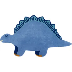 Kinderteppich aus Wolle Dinosaurier 100 x 160 cm Blau DINO