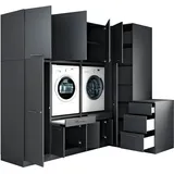 laundreezy Mehrzweckschrank-Set 253 x 238 x 68 cm Grau