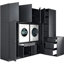 laundreezy Mehrzweckschrank-Set 253 x 238 x 68 cm Grau