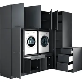 laundreezy Mehrzweckschrank-Set 253 x 238 x 68 cm Grau
