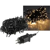ChiliTec LED Lichterkette Außen 20 m Schwarz warmweiß