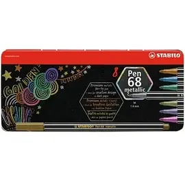 Stabilo Pen 68 metallic Filzstifte farbsortiert,