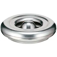 Proregal Feuerlöschender Tischaschenbecher aus Aluminium HxØ 6x12cm | Silber
