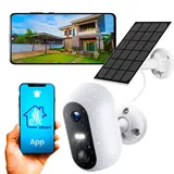 FUNK WLAN Überwachungskamera WIFI IP Outdoor Kamera SET Solar Energie 2MP FULLHD