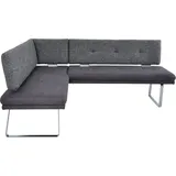 K+W Komfort & Wohnen »Giacomo II«, mit Flachstahlkufe in edelstahlfarbig lackiert, Rücken und Sitz gesteppt, Spitzkissenoptik, Abstandhalter im Rücken