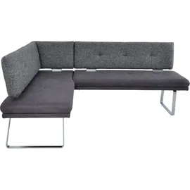 K+W Komfort & Wohnen »Giacomo II«, mit Flachstahlkufe in edelstahlfarbig lackiert, Rücken und Sitz gesteppt, Spitzkissenoptik, Abstandhalter im Rücken