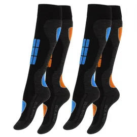 STARK SOUL® Kniestrümpfe 2-Paar blau/orange 35-38