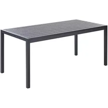 Beliani Vernio Gartentisch 180 x 90 x 76 cm Schwarz