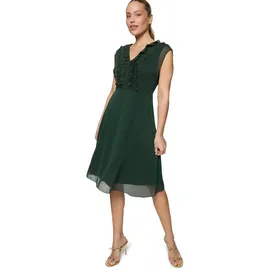 Zero Chiffonkleid Midi Plissee Grün 36