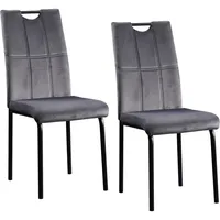 Hti-Living Stuhl Denton Velvet Grau