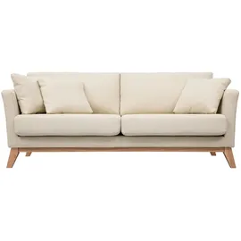 miliboo Couch Stoff 3-Sitzer Beige