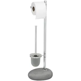 Wenko WC-Bürstengarnitur Pebble Stone Grau 1 St.