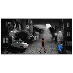 Artland Glasbild »Feierabend in bella Italia«, Frau, (1 St.), in verschiedenen Größen Artland Farbe Bild(er): schwarz