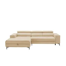 Switch Ecksofa aus Mikrofaser Caro ¦ beige ¦ Maße (cm): B: 289 H: 93 T: 175.0