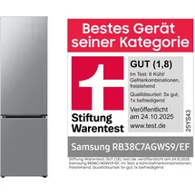 Samsung RB38C7AGWS9 Kühl-Gefrierkombination (387 l, 2030 mm hoch, Silber)