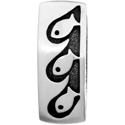 Ketten-Anhänger OSTSEE-SCHMUCK "Ostsee-Schmuck Anhänger Gleiter-Fisch Anhänger Gleiter-Fisch", weiß, Schmuckanhänger, Damen, 33 x 12mm, Silber 925 (Sterlingsilber), 11.8 g