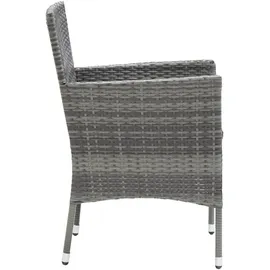vidaXL Garten-Essgruppe 7-tlg. Grau