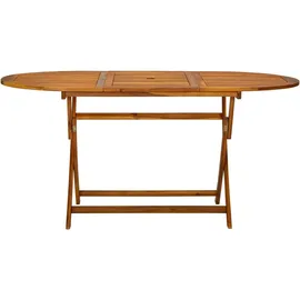 vidaXL Garten-Essgruppe 7-tlg. braun klappbar 41748