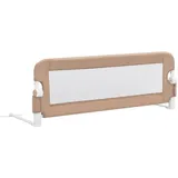 vidaXL Kleinkind-Bettschutzgitter Taupe 120x42 cm Polyester