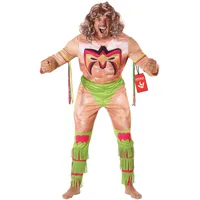 Morph Kostüm Ultimate Warrior für Herren, WWE Wrestler, Perfekt für Karneval und Halloween, XL