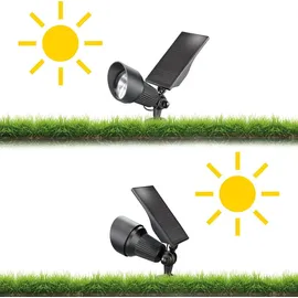 esotec Solarleuchte Aluminium wetterfest IP54 102546 grau