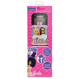 Lexibook Barbie, Bluetooth-Mikrofon mit Stimmwechselfunktion, Telefonhalter, Rosa, MIC240BB